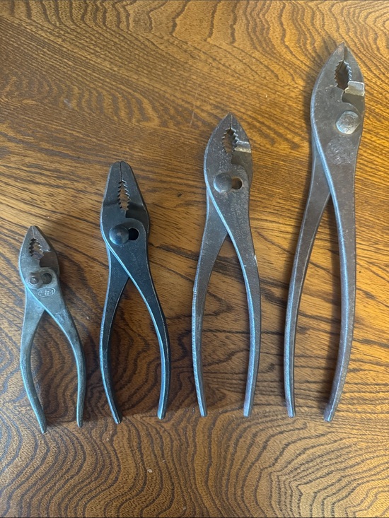 Crescent Other - Bundle of 4 Vintage Slip Joint Steel Pliers different brands & sizes
